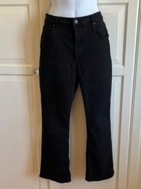 Citizens Of Humanity Pants - Citizens Of Humanity Black Denim Jeans with Leather Patch
